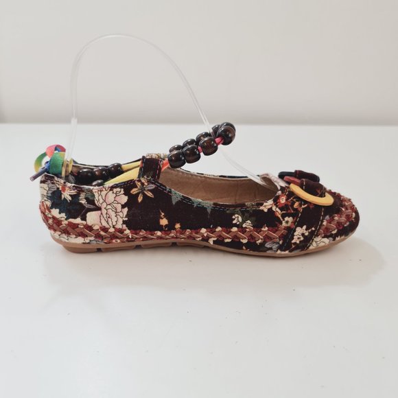 Ladies Multicolour Floral Pattern Flat Shoes UK 4 EU 37 Slip On - Picture 6 of 10